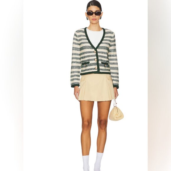 Veronica Beard Claudine striped linen-blend jacket - Picture 1 of 11